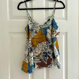 BCBG Maxazria Spaghetti Strap Satin Blouse